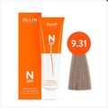 OLLIN "N-JOY" 9/31 – блондин золотисто-пепельный, перманентная крем-краска для волос 100мл
