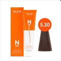 OLLIN "N-JOY" 5/30 – светлый шатен золотистый, перманентная крем-краска для волос 100мл