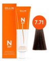 OLLIN "N-JOY" 7/71 - русый коричнево-пепельный, перманентная крем-краска для волос 100мл