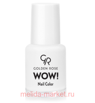 Golden Rose Лак WOW mini 6мл т.01 белый матовый