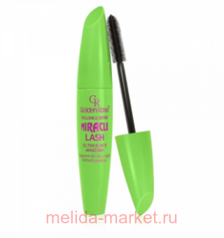 Golden Rose тушь д/ресниц Volume & Define Miracle Lash Ultra Black ЧЁРНАЯ (зелёный корпус) объем