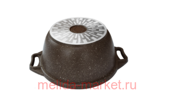 Кукмара Кастрюля со стеклянной крышкой АП кофейный мрамор Marble Induction 3 л кмки32а