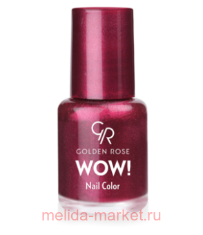 Golden Rose Лак WOW mini 6мл т.57 золот-вишневый перл