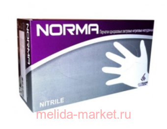 Перчатки NORMAнестер нитрил M 50 пар неопудр (голубые)