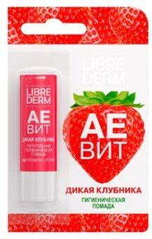 LIBREDERM АЕВИТ Помада губная гигиеническая питательная дикая клубника 4 гр