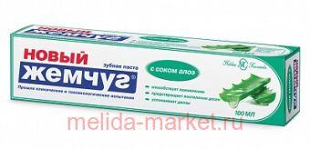 Новый жемчуг Паста зубная С соком Алоэ 100мл