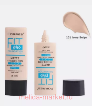 Farres Тональный крем для лица Fit Me матирующий тон 101 светло-бежевый 4057