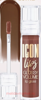 LUXVISAGE ����� ��� ��� � �������� ������ Icon Lips Gloss volume ��� 511 Dark Chocolate