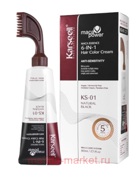 Karseell    natural black 61 Hair Color Cream Anti-sensitivity  01  80