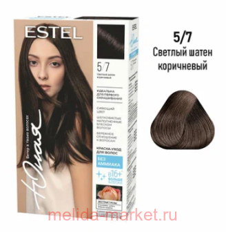 ESTEL Юная Краска для волос без аммиака тон 5/7 Светлый шатен коричневый