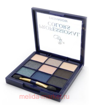 FFLEUR Тени для век Professional Colors 9 цветов E-119 №3(срок до 01.22)