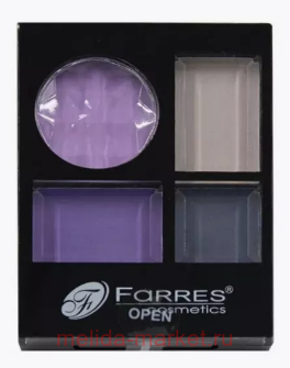 Farres Тени 4-цвета тон 02 сиреневые бежевый серый 1011
