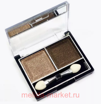 MILD Тени для век 2 цвета тон 25 светло-коричневый +темно-коричневый перламутровые 5022