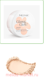 Monic Beauty Пудра рассыпчатая выравнивающая для лица Glam@Glow Peach
