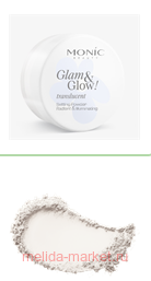 Monic Beauty Пудра рассыпчатая транспарантная для лица Glam@Glow белая