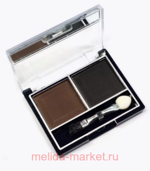 MILD Тени для век 2 цвета тон 31 коричневый+черный матовые 5022