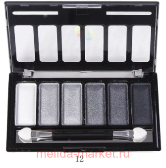 Farres cosmetic Тени для век 6 цветов тон 12 1021 (срок до 01.24)