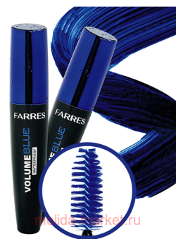 Farres Тушь Водостойкая объемная тон 2 Volume Blue 6050