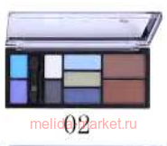 Farres cosmetic Тени для век 9 цветов, матовые тон 02 1106 (срок до 10.22)