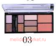 Farres cosmetic Тени для век 9 цветов, матовые тон 03 1106 (срок до 10.22)
