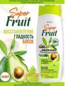 Витэкс SuperFRUIT Шампунь для волос гладкость и блеск SOS-восстановление без силиконов Авокадо+фруктовый микс 500мл