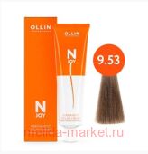 OLLIN "N-JOY" 9/53 – блондин махагоново-золотистый, перманентная крем-краска для волос 100мл