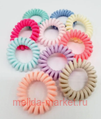 Тканевая резинка пружинка спиралька для волос