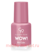 Golden Rose Лак WOW mini 6мл т.16 темно роз мат с золот мерц