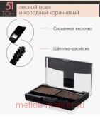 Triumph Тени для бровей тон 51 Лесной орех и Холодный коричневый Brown Style CTEB05 6 гр