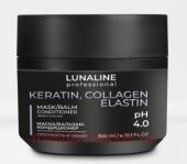 LunaLine Маска-бальзам для волос Keratine Collagen Elastin плотность и объем 300мл