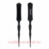 Kapous Расческа узкая - трехуровневая щетина, чер. цв