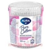 AURA Палочки ватные №100 стакан