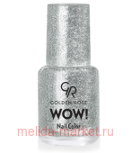 Golden Rose Лак WOW mini 6мл т201 серебр блестки