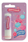 Лакомка помада гигиеническая Мерцающий бабл-гам 2,8 гр