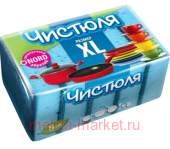 Чистюля Губка для посуды XL 5 шт П0311