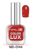 Alvin D`or Лак для ногтей Nail ID Color lux тон 0144 темновато-красный 10мл
