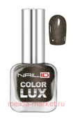 Alvin D`or Лак для ногтей Nail ID Color lux тон 0180 чёрный с мульти шиммером 10мл