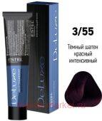 ESTEL DE LUXE 3/55 Краска-уход темный шатен красный интенсивный
