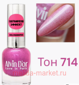 Alvin D`or Лак для ногтей Holographic тон 714 розовое искушение 15 мл