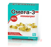 ОМЕГА-3 КОНЦЕНТРАТ 60% 1,0 N80 КАПС