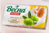 ВЕСНА Мыло твердое Олива и миндальное молочко Ассорти 90 гр
