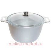 Кукмара Кастрюля алюминивая со стеклянной крышкой 6 л к61 Кук
