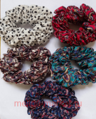 Широкая резинка для пучка разноцветная