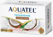 Aquatel Крем-Мыло туалетное твердое Кокосовое молочко 90 гр