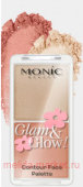 Корея Monic Beauty Контуринг для лица Glam&Glow Fase Palette! тон 01 Passionate хайлайтер+румяна