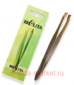 Белита Пинцет с прямыми концами на блистере цвет золото 9 см Арт 0-10