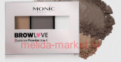Корея Monic Beauty Тени для бровей Brow Love тон 03 Medium Brown