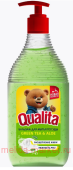 QUALITA Бальзам Green Tea&Aloe для мытья посуды с дозатором 500 мл