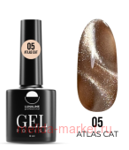 LunaLine Гель-лак для ногтей Atlas Cat's Eye тон 05 золотой 8мл